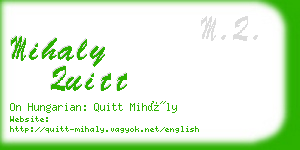 mihaly quitt business card
